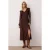 TRENDYOLMİLLA Dames Bruin Effen Maxi Lang Casual A-lijn Jurken