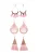 IZIA Oorbellen  goud / rosa / poederroze