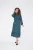 Luipaard maxi jurk met hoge hals – Groen