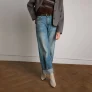 Manfield suède enkellaarzen beige