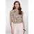 Geisha gebloemde gilet beige