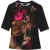 Ted Baker Floene Bedrukte Skinny Fit Top Met Driekwartmouwen, Zwart