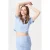 Noppies maternity zwangerschaps- en voedings cropped top lichtblauw