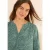 Cecil Dames Gedessineerde blouse met gespleten hals in Groen