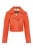 Dames Brando Cropped Oranje Leren Jas – Longtown