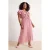 Trendyol Curve Dames Roze Effen Midi Mouwloos Casual A-lijn Grote maten Jurk