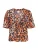 ICHI Blouse ‘RAMYA’  oranje / abrikoos / zwart
