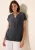 Cecil Blouse met korte mouwen met gesplitste halslijn en knoopsluiting