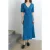 French Connection Zaves Chambray Puffslv Midi Dr Medium Bleach Wash
