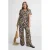 GREAT LOOKS crinkle jumpsuit met zebraprint