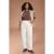 Trendyol Curve Dames Ecru Effen Wijde pijp Hoge taille Grote maten Jeans