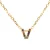 Luxenter Sterling Zilver 925 collier met Veelkleurige Zirkonia afgewerkt in 18K geel goud – Alfabet