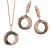 Orphelia ‘Alina’ Dames 925 Sterling Zilveren Set: Ketting-Hanger + Oorbellen – Roze SET-7055