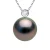 Halsketting Juwelen Prestige Diamant 0,03 ct – GESLOTEN ZETTING – Echte Gecultiveerde Tahiti Parel Rond 10-11 mm