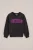 WE Fashion – Meisjes sweater met embroidery – Oversized – Donkergrijs – Katoen –