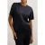 Reiss Silk Shortsleeve Top Navy