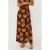 Ydence maxi rok met split en print – bruin