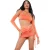 Missy Empire Minirok met strikdetail voor dames (Oranje)