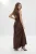 TRENDYOLMİLLA Dames Bruin Effen Maxi Mouwloos Recht Avond & Gala Jurk