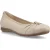 Hush Puppies Lilith Lederen Dames Crème Standaard Ballerina’s
