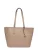 Roberta M Beige Rundleer Tas