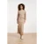 Smashed Lemon Gebreide midi rok met ribstructuur |