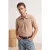 TRENDYOL MAN Heren Bruin Effen Kort Regular fit Poloshirts