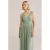WE Fashion midi jurk met glitter lichtgroen