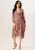 Multi Animal Ruffle Laag Wikkeljurk