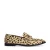 Sacha leren loafers met panterprint beige/zwart
