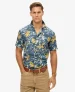 Superdry Mannen Hawaïaans Overhemd met Print Blauw