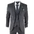 Heren Grijs Ruit 3-delige Tweed Pak Peaky Blinders 1920s Gatsby Aangepast Fit