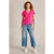 White Stuff Ellie Lace Tee Bright Pink