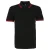 Asquith & Fox Heren Klassiek Fit getipt Poloshirt (Zwart / Rood)