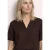 Street One Dames Blouse met gespleten hals van linnenmix in Bruin