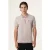 FILA Lucino Regular Knit Polo Shirt Taupe Gray Melange