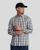 Lyle & Scott gewassen geruit poplin Cove/donker marineblauw shirt met lange mouwen