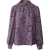 Kate Spade blouse met bloemenprint en pofmouwen in paarse zijde