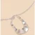 White Stuff Amy Abstract Long Necklace Silver Tone Metallic