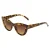 PIECES zonnebril PCDONAI met tortoise print bruin