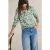 White Stuff Clara Ls Tee Teal Print