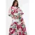 Bloemige Ronde Hals Maxi Jurk