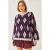 Ronde Hals Sneak Knit Trui in Baklava Patroon