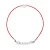 Diamond Bracelet 0060 Cts Natuurlijke en gekweekte parel Ronde 8-9 mm Nylon Red 925