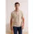 TRENDYOL MAN Heren Beige Effen Kort Regular fit T-shirts