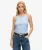 Tanktop met Ruches Blauw