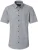 CASA MODA Sport casual fit overhemd – korte mouw – twill – blauw met geel en wit dessin – Strijkvriendelijk – Boord