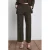 Mango wide leg regular waist broek bruin
