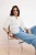TRENDYOLMİLLA Dames Wit Effen Driekwart mouw Relaxed fit Overhemden