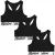 Malelions Women Bralette 3-Pack | Black